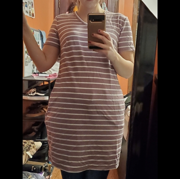 Pink Striped Dress - Picture 1 of 5